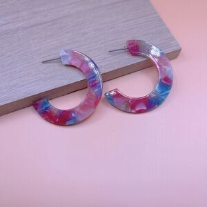 5/$25 RESIN HOOP EARRINGS